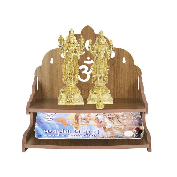 Handmade Beautiful Wooden Temple Wall Hanging And Table Top Home Temple - Image 12