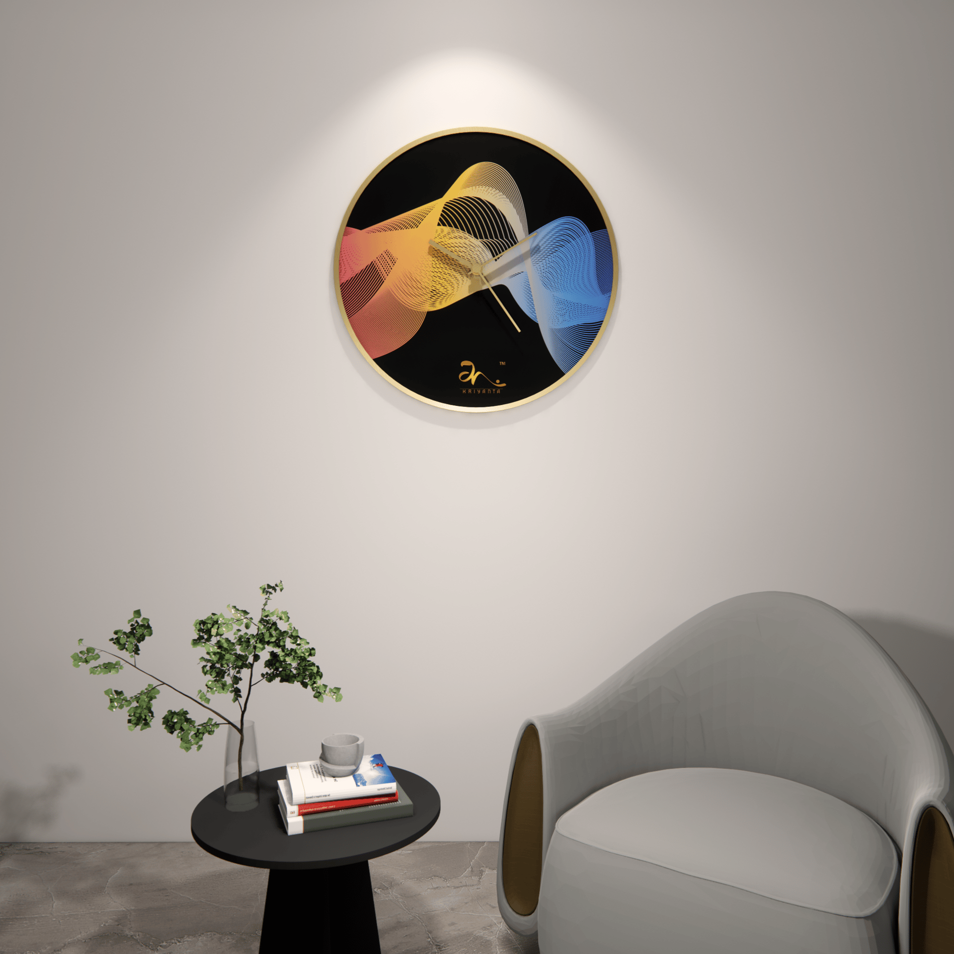 Infinite Flow Wall Clock Art