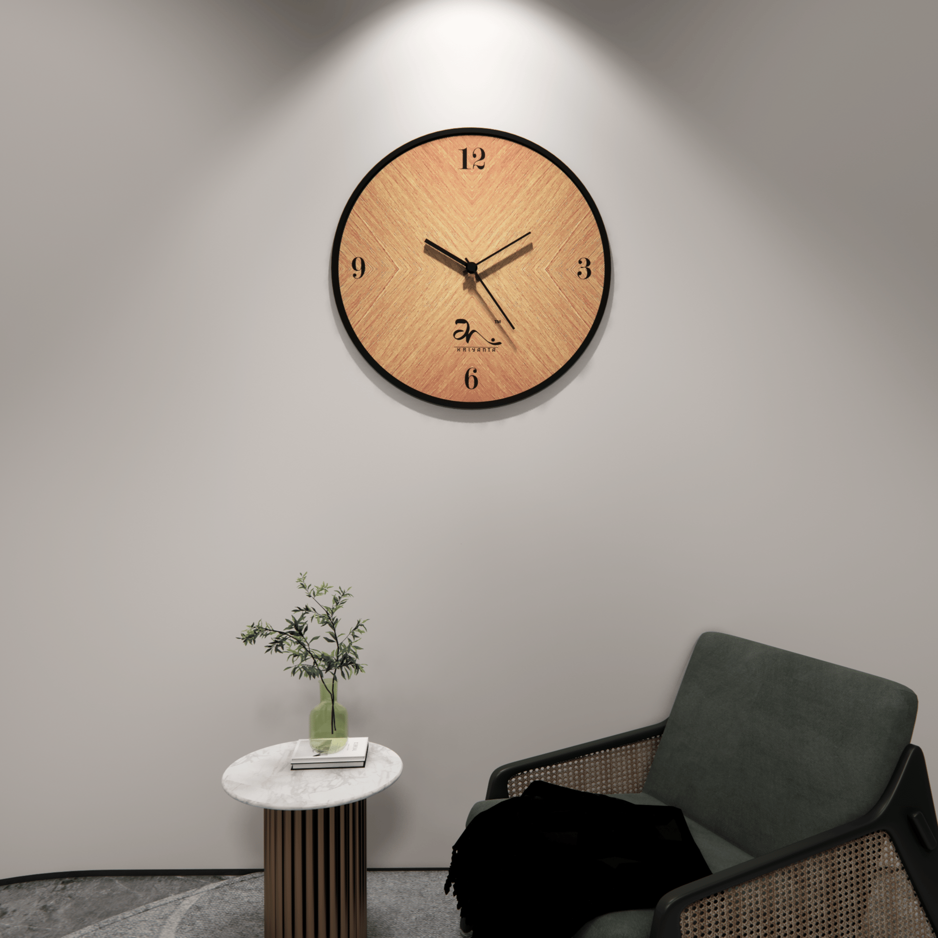 Whispering Pines Wooden Wall Clock Art - Image 2