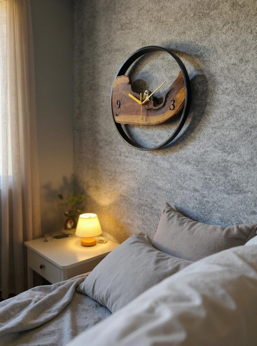 Wood And Metal Frame Wall Clock - Image 41
