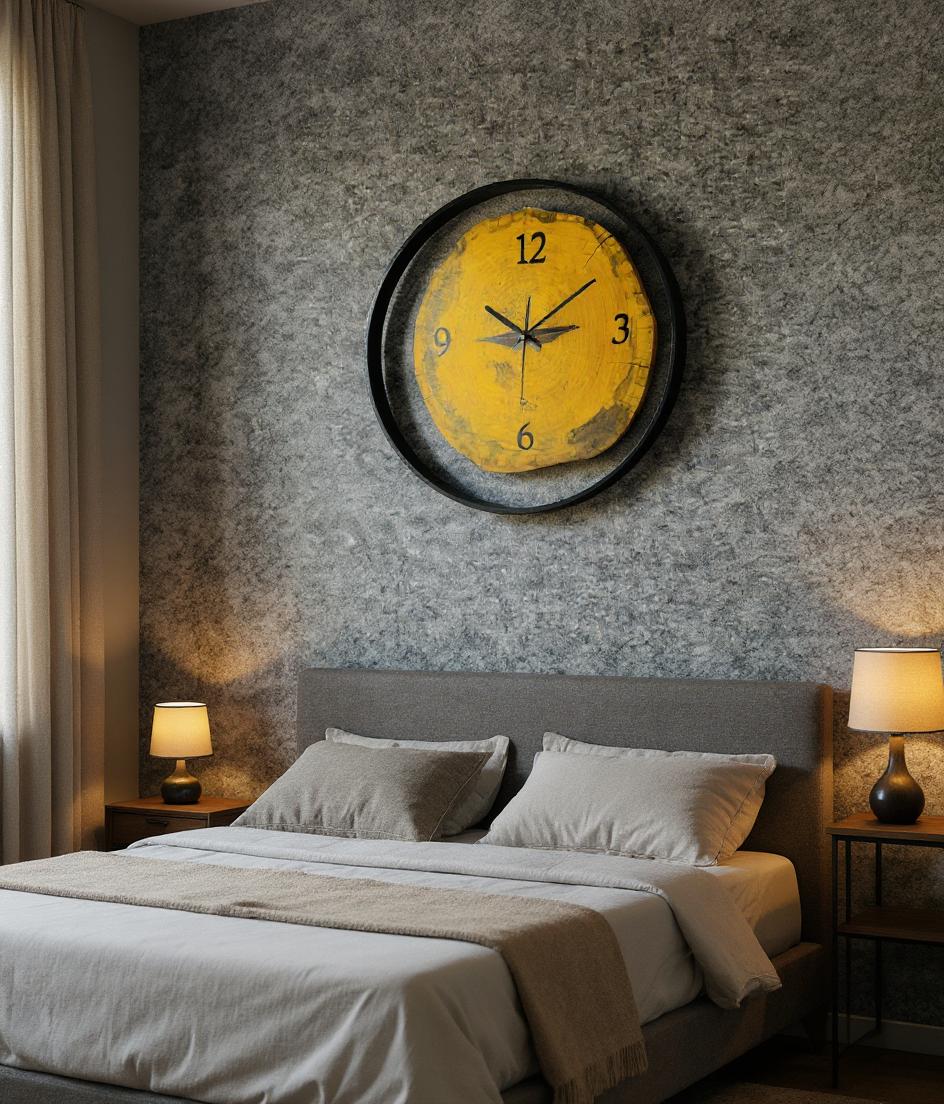 Wood And Metal Frame Wall Clock - Image 34