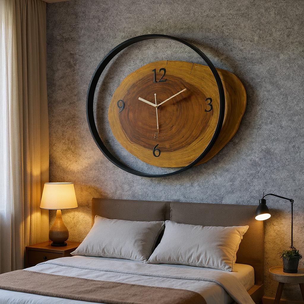 Wood And Metal Frame Wall Clock - Image 57