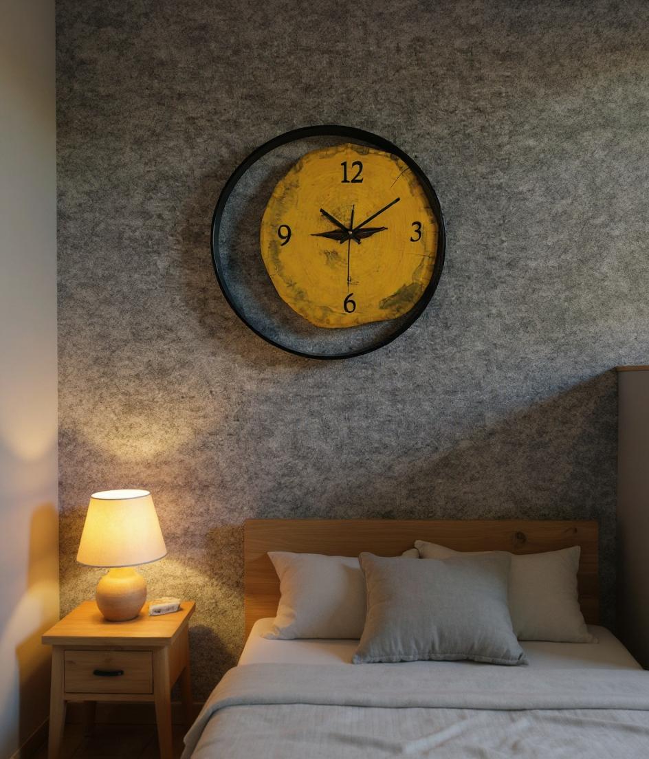 Wood And Metal Frame Wall Clock - Image 23