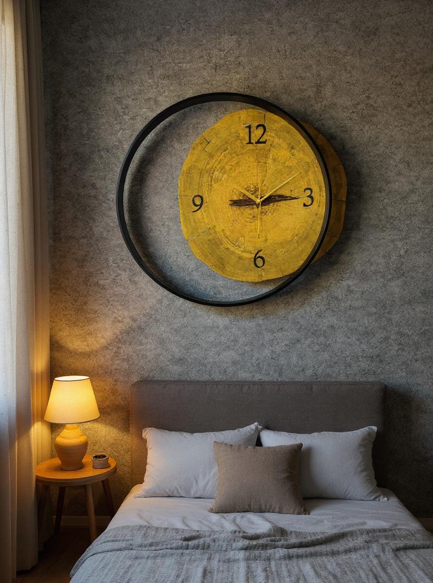 Wood And Metal Frame Wall Clock - Image 36