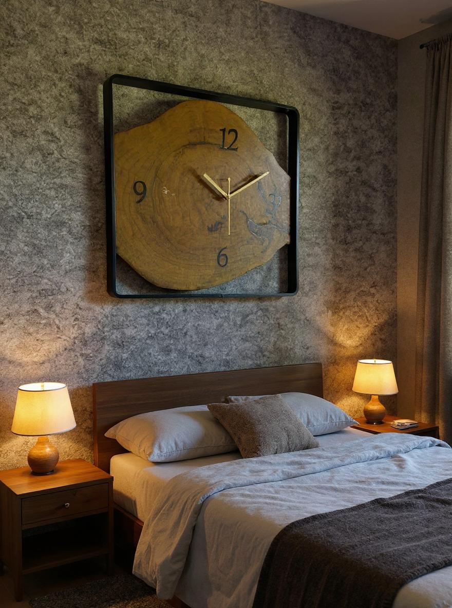 Wood And Metal Frame Wall Clock - Image 33