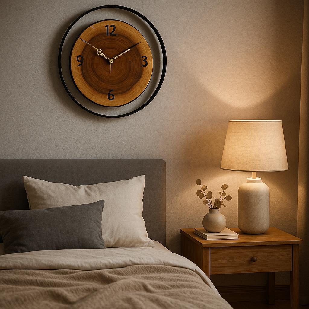 Wood And Metal Frame Wall Clock - Image 22