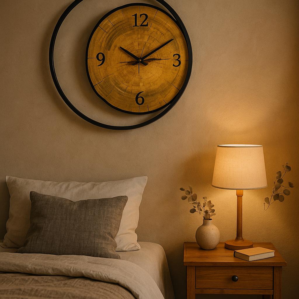 Wood And Metal Frame Wall Clock - Image 32