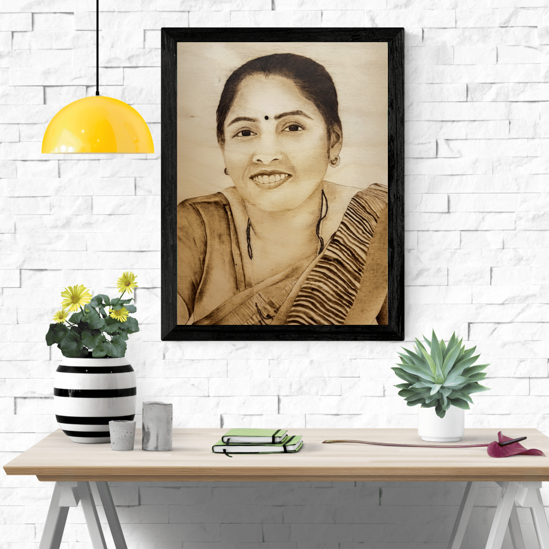 Custom Pyrography Wood Burning Art – Handmade Personalized Home Decor Gift For Loved Ones (a4/A3/A2 Sizes)" - Image 6