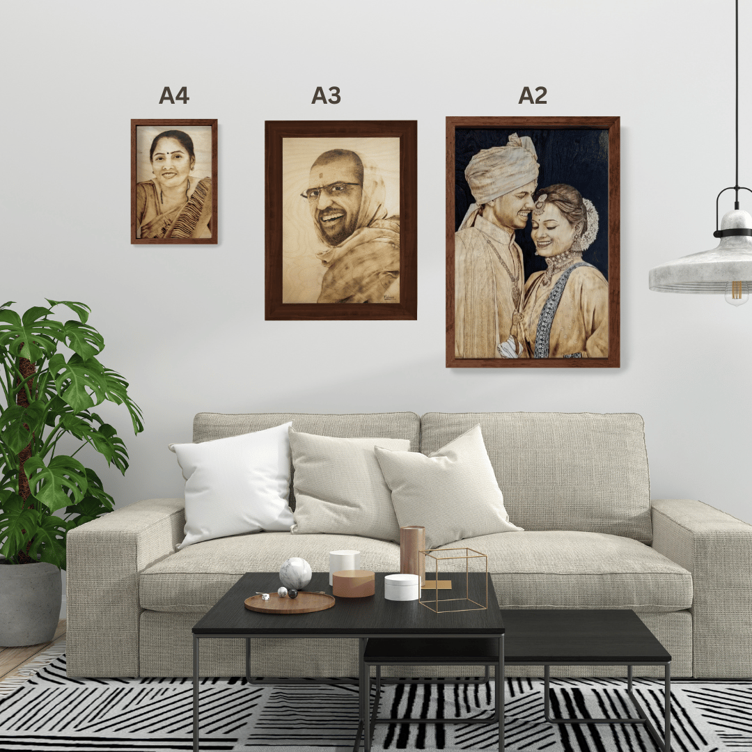 Custom Pyrography Wood Burning Art – Handmade Personalized Home Decor Gift For Loved Ones (a4/A3/A2 Sizes)" - Image 12