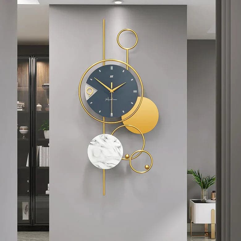 Modern Geometric Wall Clock Art