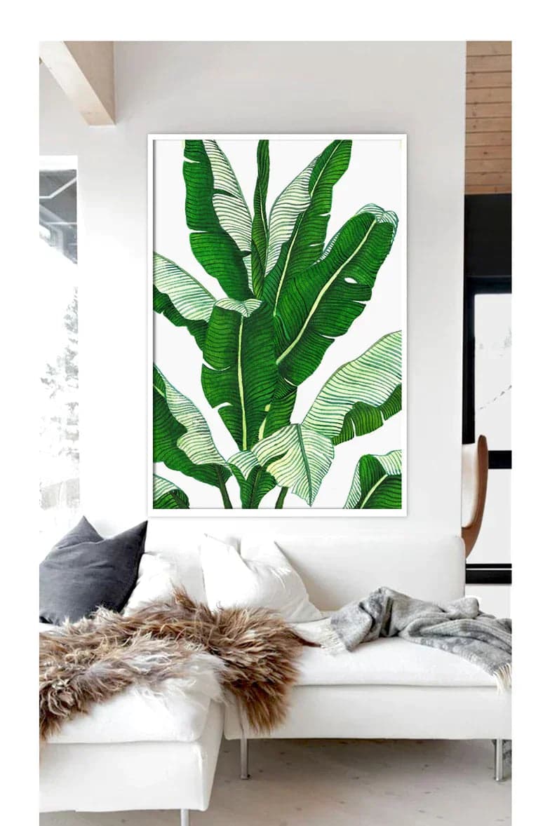 Banana Leaf Painting - Leaf Print, Palm Print Large Wall Art - Image 2