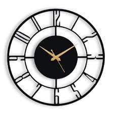 Numeric Minimal Metal Wall Clock