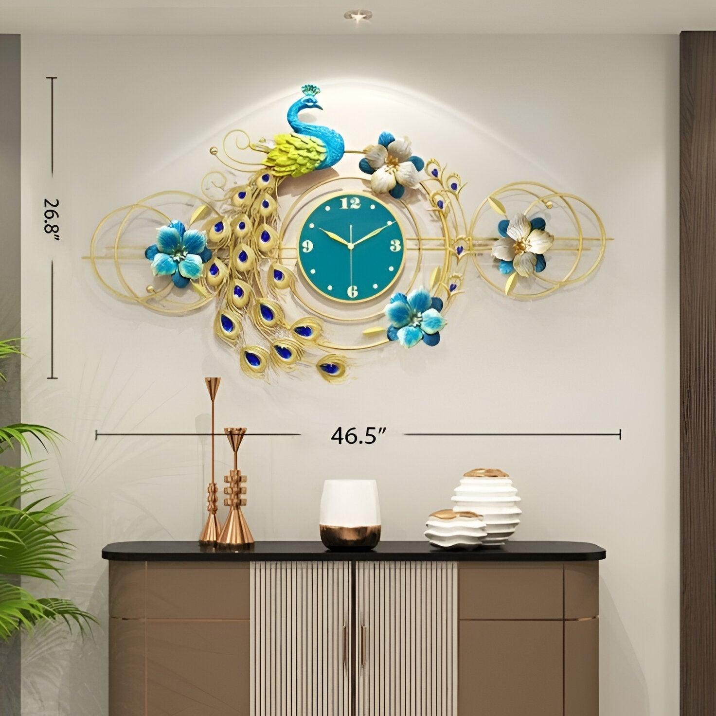 Designer Peacock Wall Clock