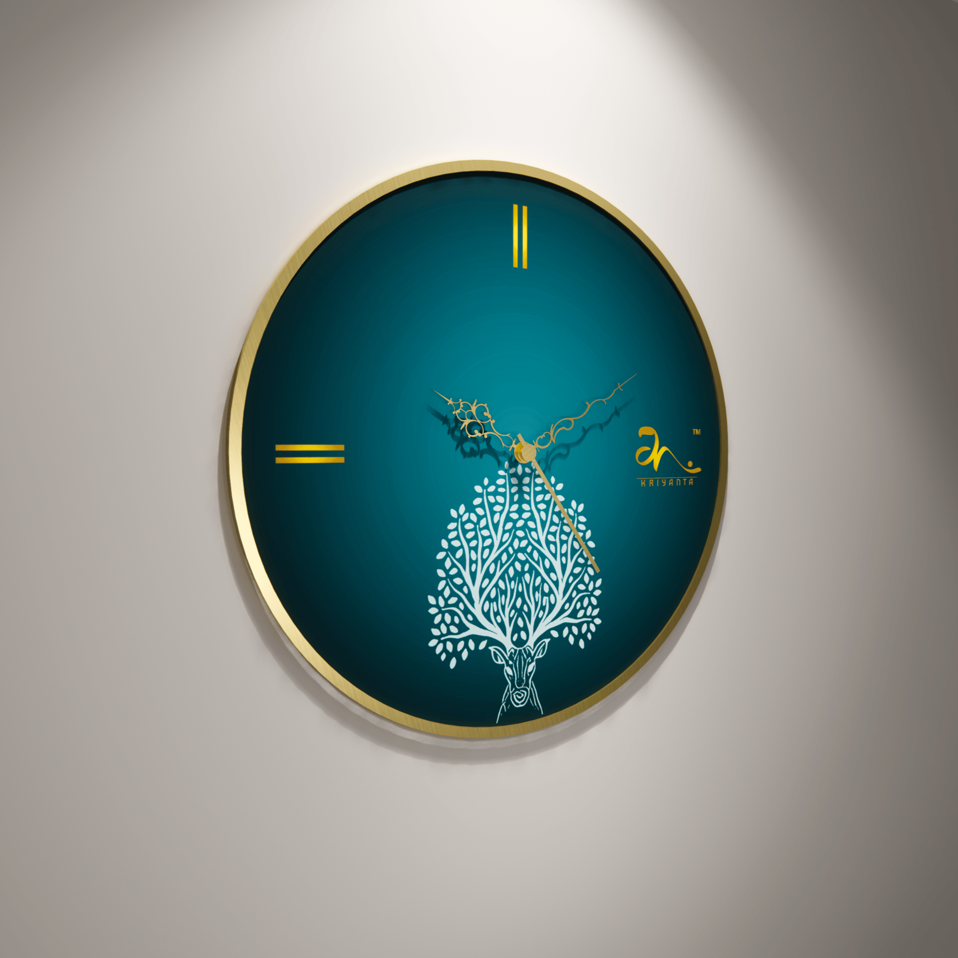 Forest Dear Moon Wall Clock Art - Image 3