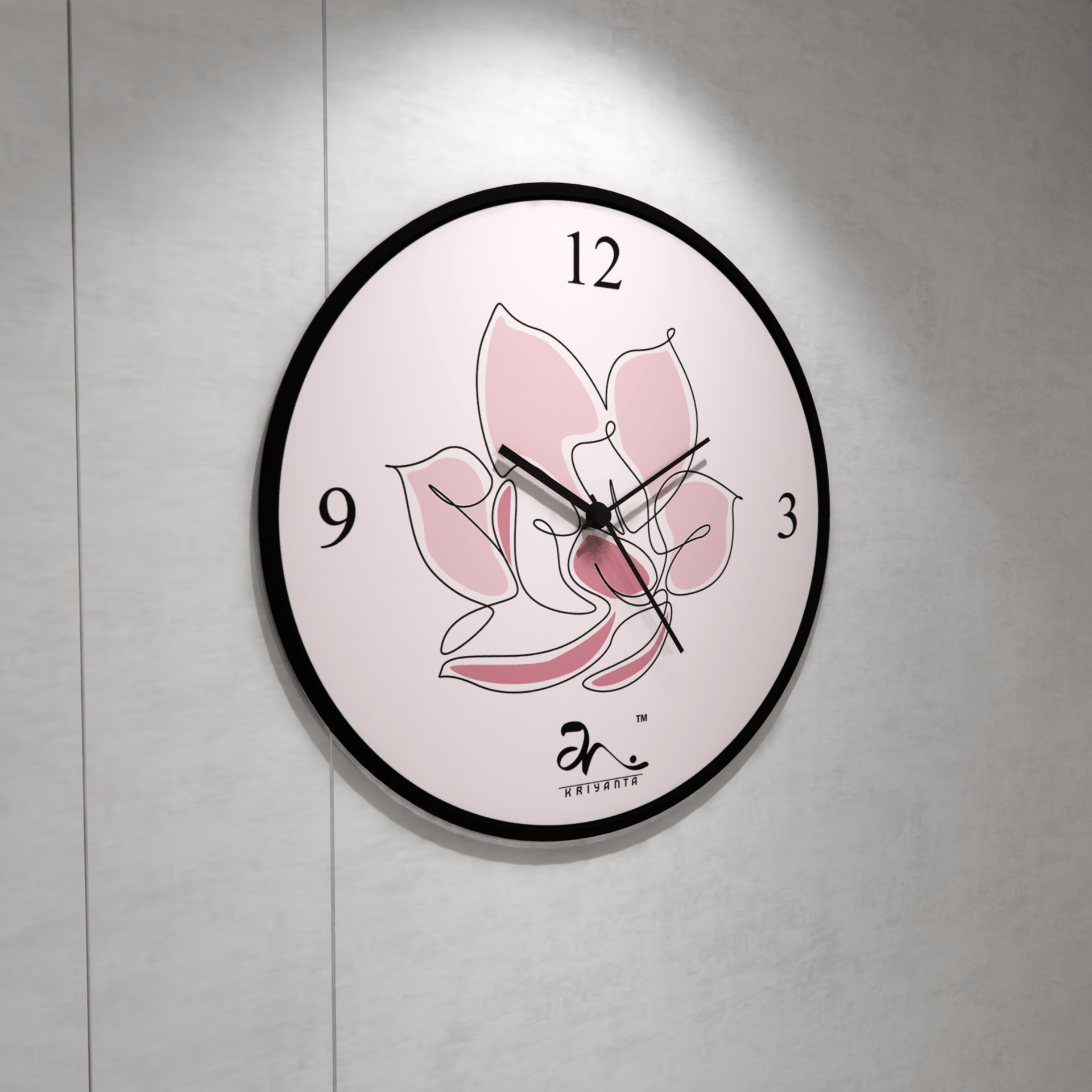 Blooming Serenity Wall Clock Art - Image 3