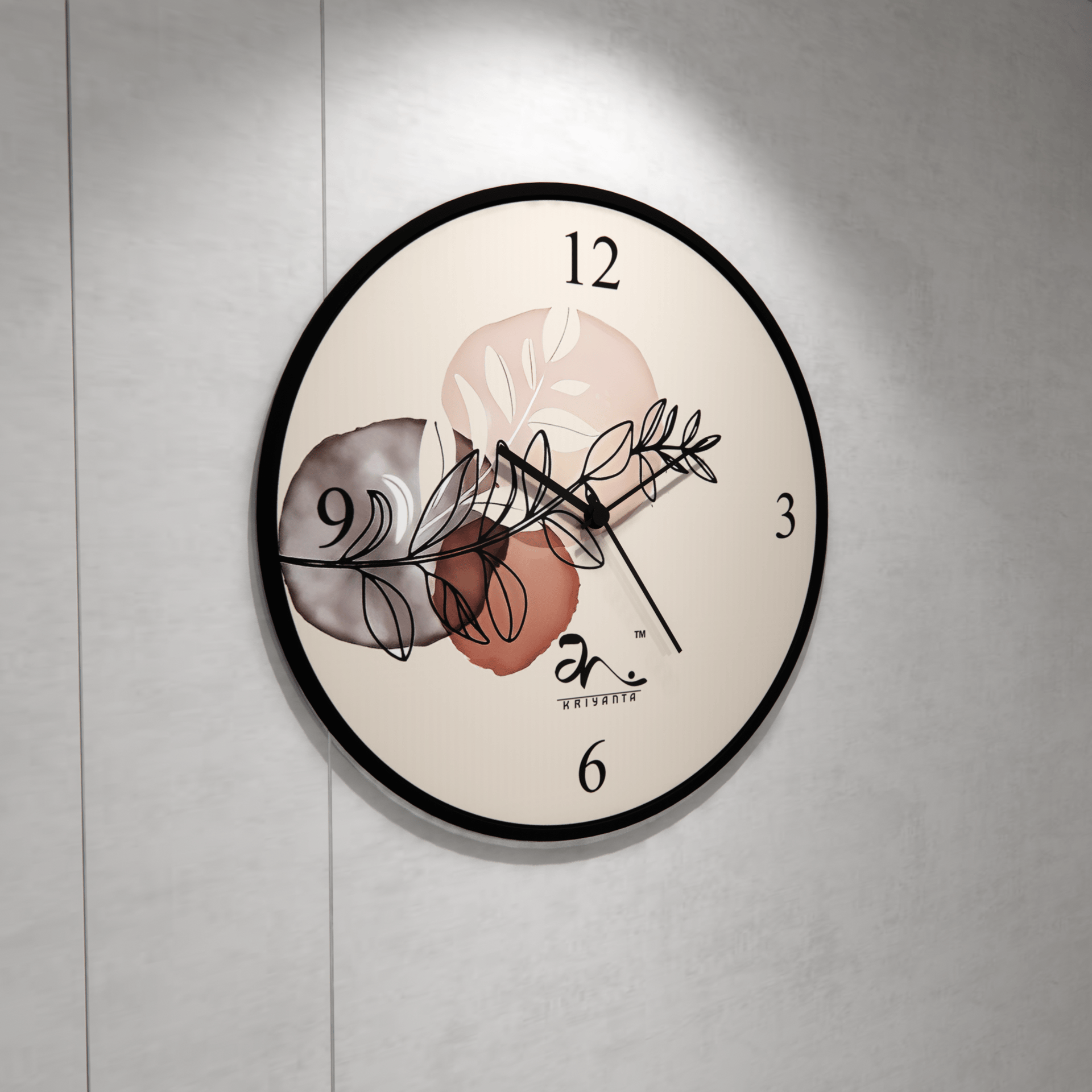Kinetic Floral Wall Clock Art - Image 3