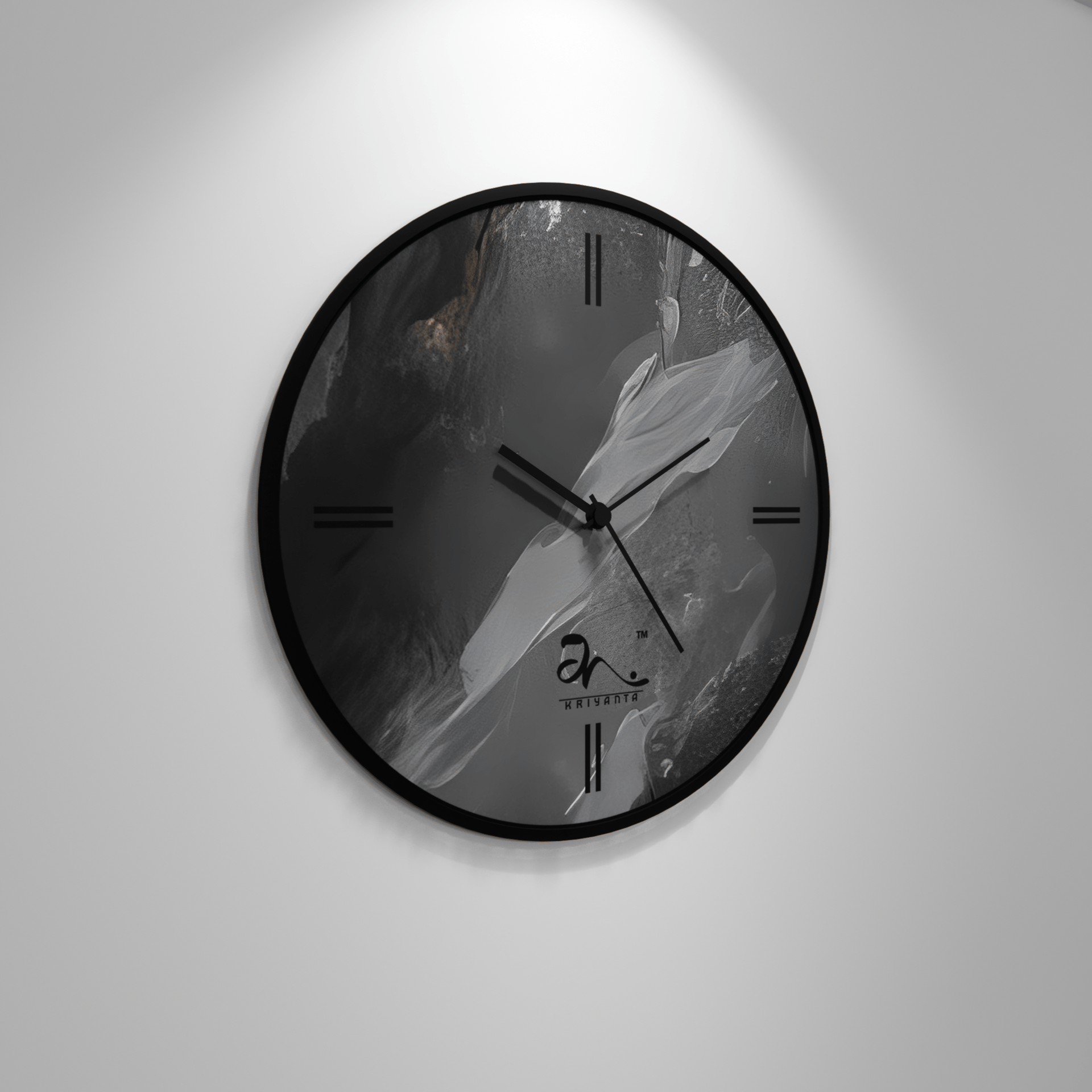 Stone Etched Wall Clock Art - Image 3