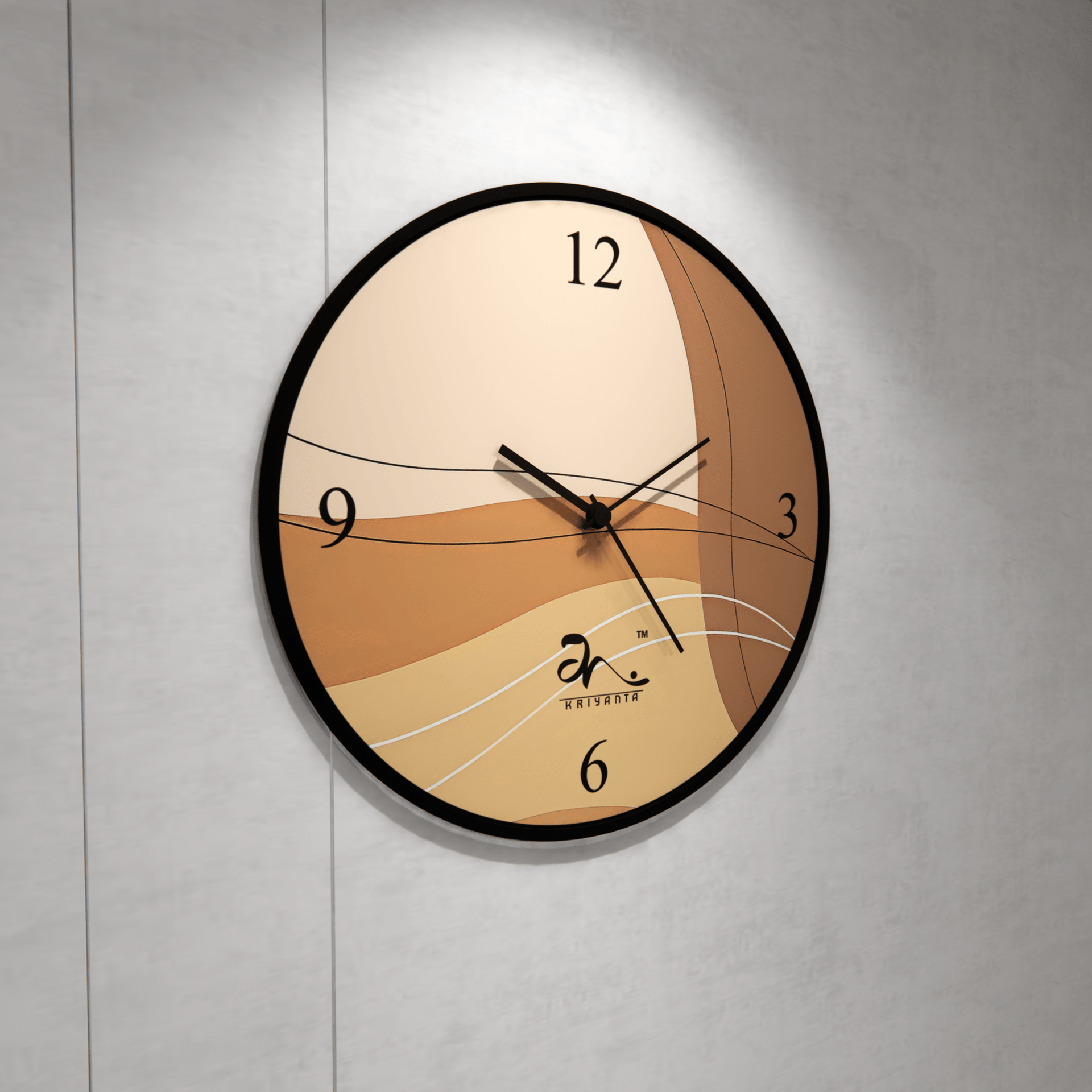 Copper Moonflower Wall Clock Art - Image 3