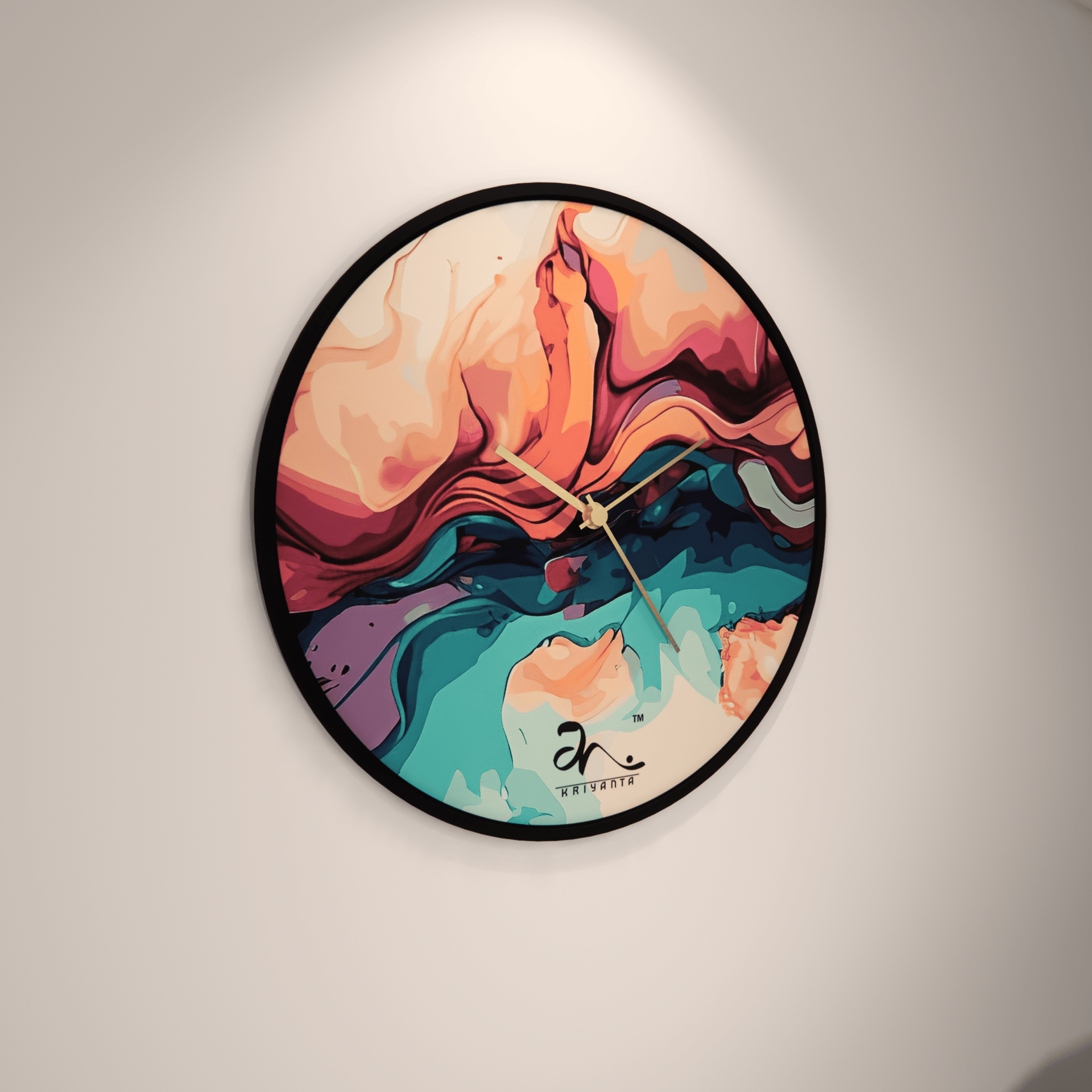 Rainbow Burst Wall Clock Art - Image 3