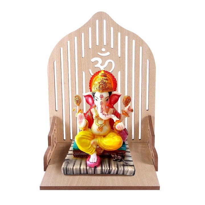 Wooden Attractive Design Om Temple ( 13 X 10 X 10 In ) - Image 12