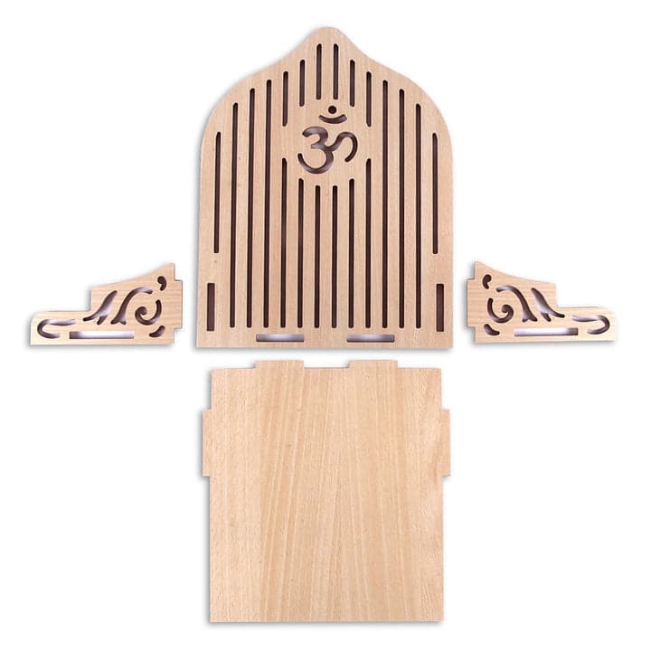 Wooden Attractive Design Om Temple ( 13 X 10 X 10 In ) - Image 10