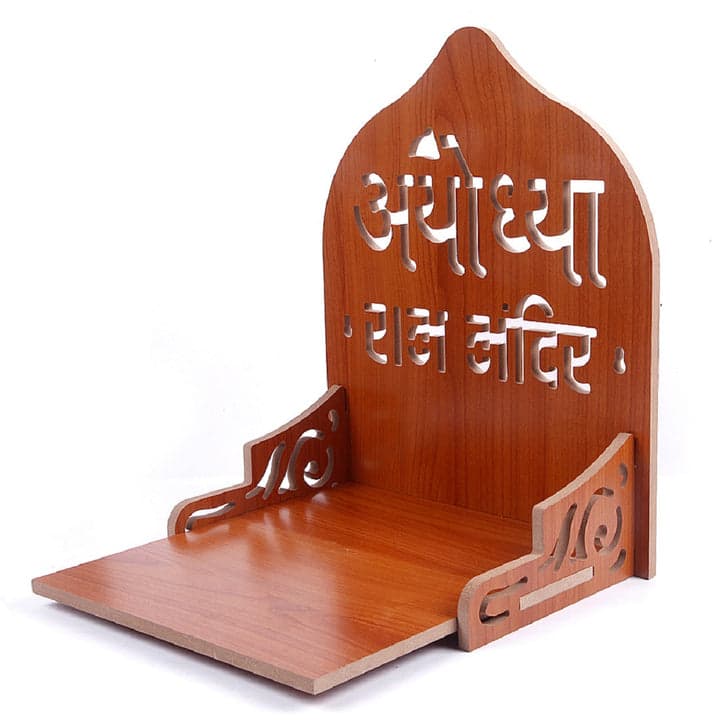 Wooden Ram Mandir For Home And Office | Beautiful Small Temple - Image 4