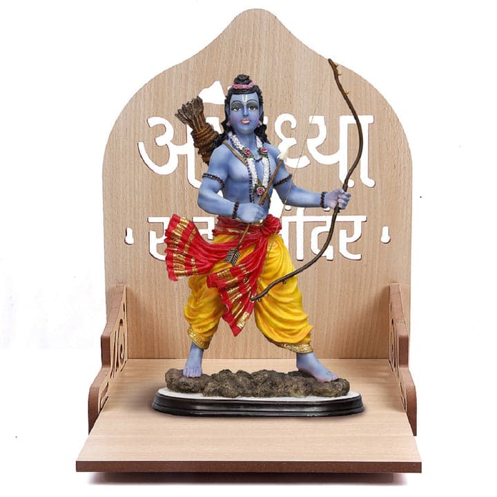Wooden Ram Mandir For Home And Office | Beautiful Small Temple - Image 6