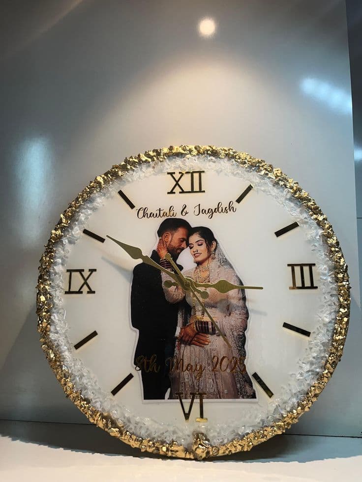Handmade Customizable Resin Wall Clock - Image 6