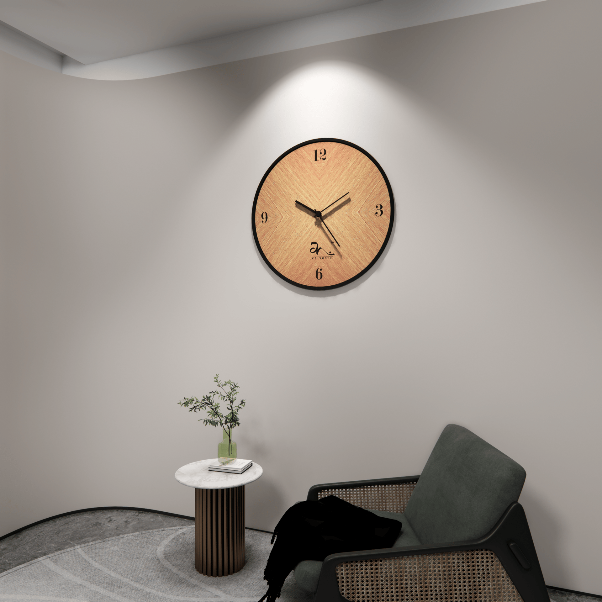 Whispering Pines Wooden Wall Clock Art - Image 4