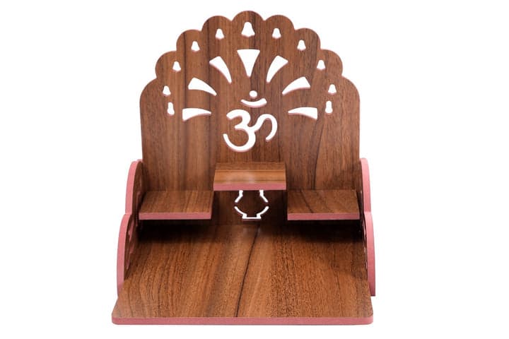 Wooden Handmade Beautiful Wooden Temple Wall Hanging And Table Top Home Temple - Image 21