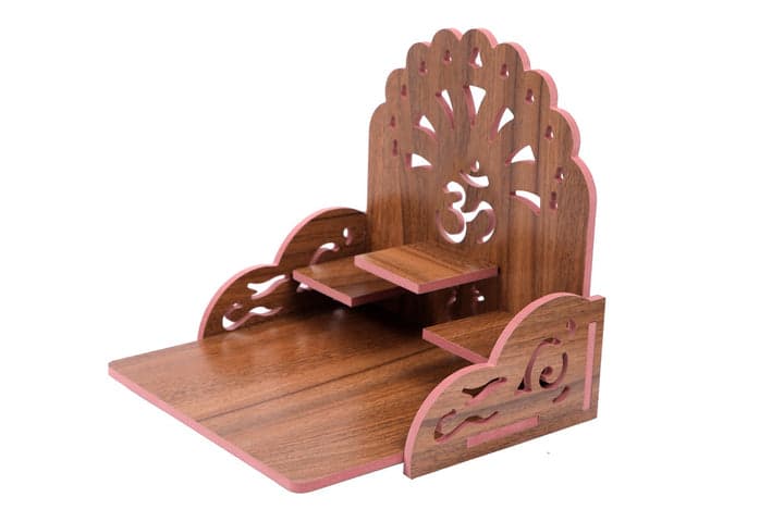Wooden Handmade Beautiful Wooden Temple Wall Hanging And Table Top Home Temple - Image 19