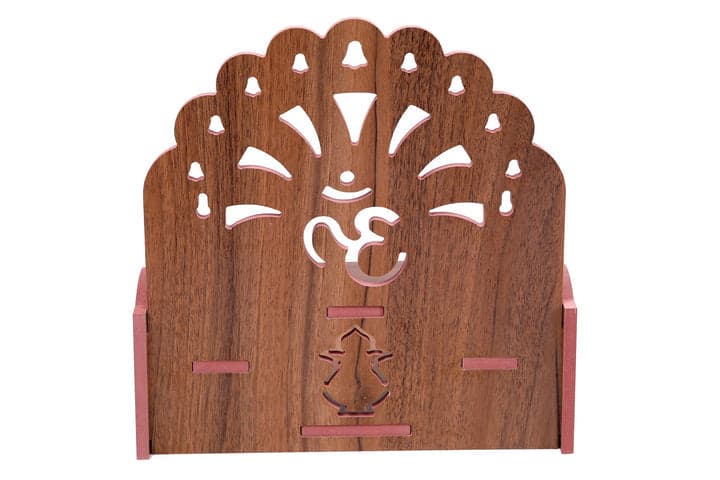 Wooden Handmade Beautiful Wooden Temple Wall Hanging And Table Top Home Temple - Image 20