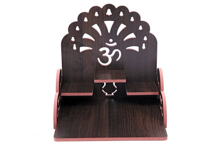 Wooden Handmade Beautiful Wooden Temple Wall Hanging And Table Top Home Temple - Image 15