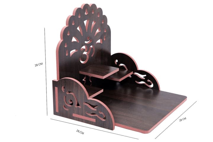 Wooden Handmade Beautiful Wooden Temple Wall Hanging And Table Top Home Temple - Image 13