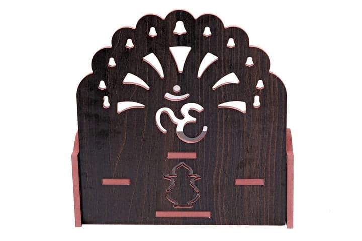 Wooden Handmade Beautiful Wooden Temple Wall Hanging And Table Top Home Temple - Image 12
