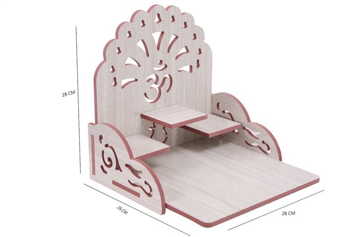 Wooden Handmade Beautiful Wooden Temple Wall Hanging And Table Top Home Temple - Image 25