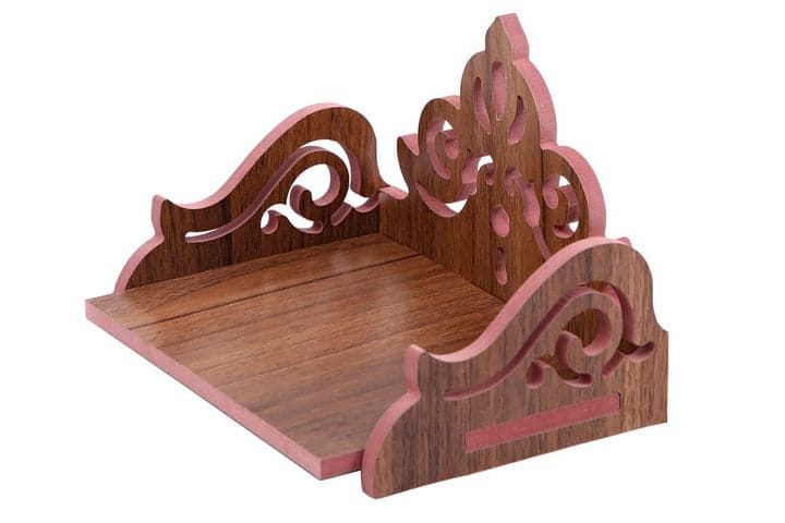 Beautiful Mdf Wooden Temple | Pooja Mandir For Home And Office/Wall Mounted Temple | Puja Stand - Image 3