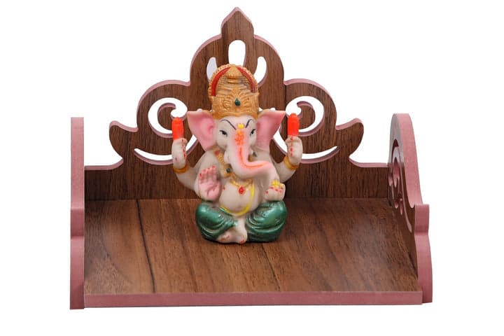 Beautiful Mdf Wooden Temple | Pooja Mandir For Home And Office/Wall Mounted Temple | Puja Stand