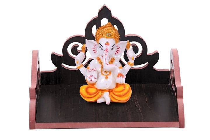 Beautiful Mdf Wooden Temple | Pooja Mandir For Home And Office/Wall Mounted Temple | Puja Stand - Image 7