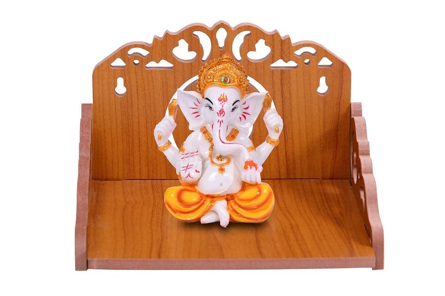 Wall Mounted Wooden Home Attractive Digital Design God Singhasan