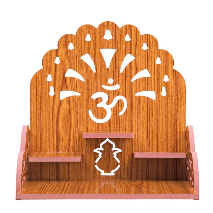 Wooden Handmade Beautiful Wooden Temple Wall Hanging And Table Top Home Temple - Image 10