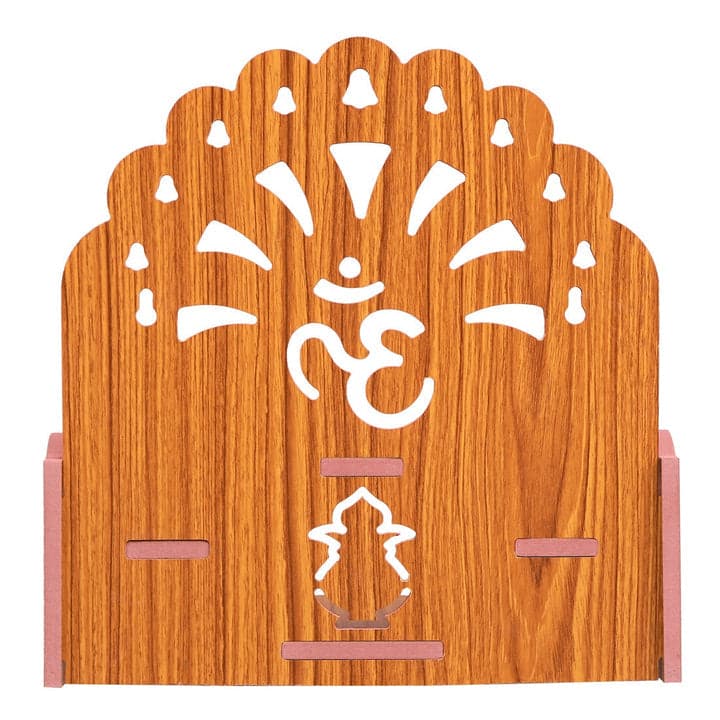 Wooden Handmade Beautiful Wooden Temple Wall Hanging And Table Top Home Temple - Image 8