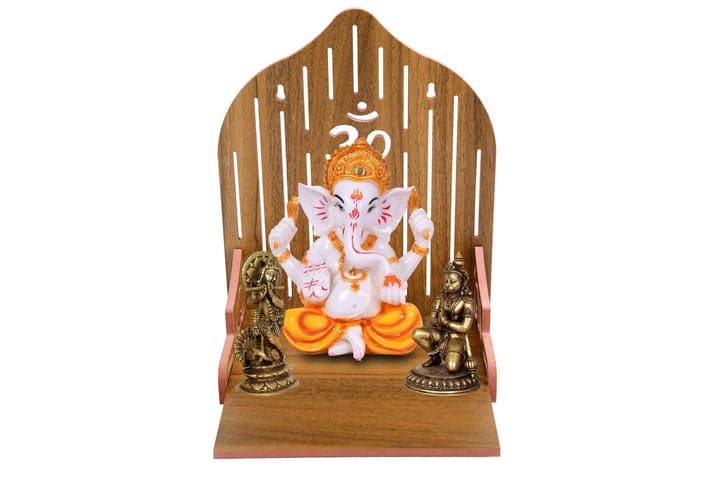 Wooden Attractive Design Om Temple ( 13 X 10 X 10 In ) - Image 3
