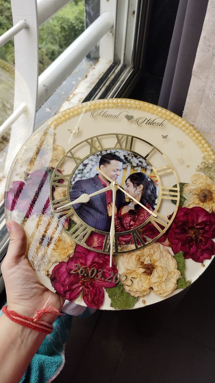 Handmade Customizable Resin Wall Clock - Image 8