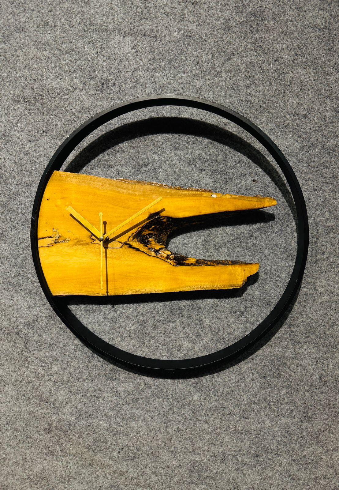 Wood And Metal Frame Wall Clock - Image 13