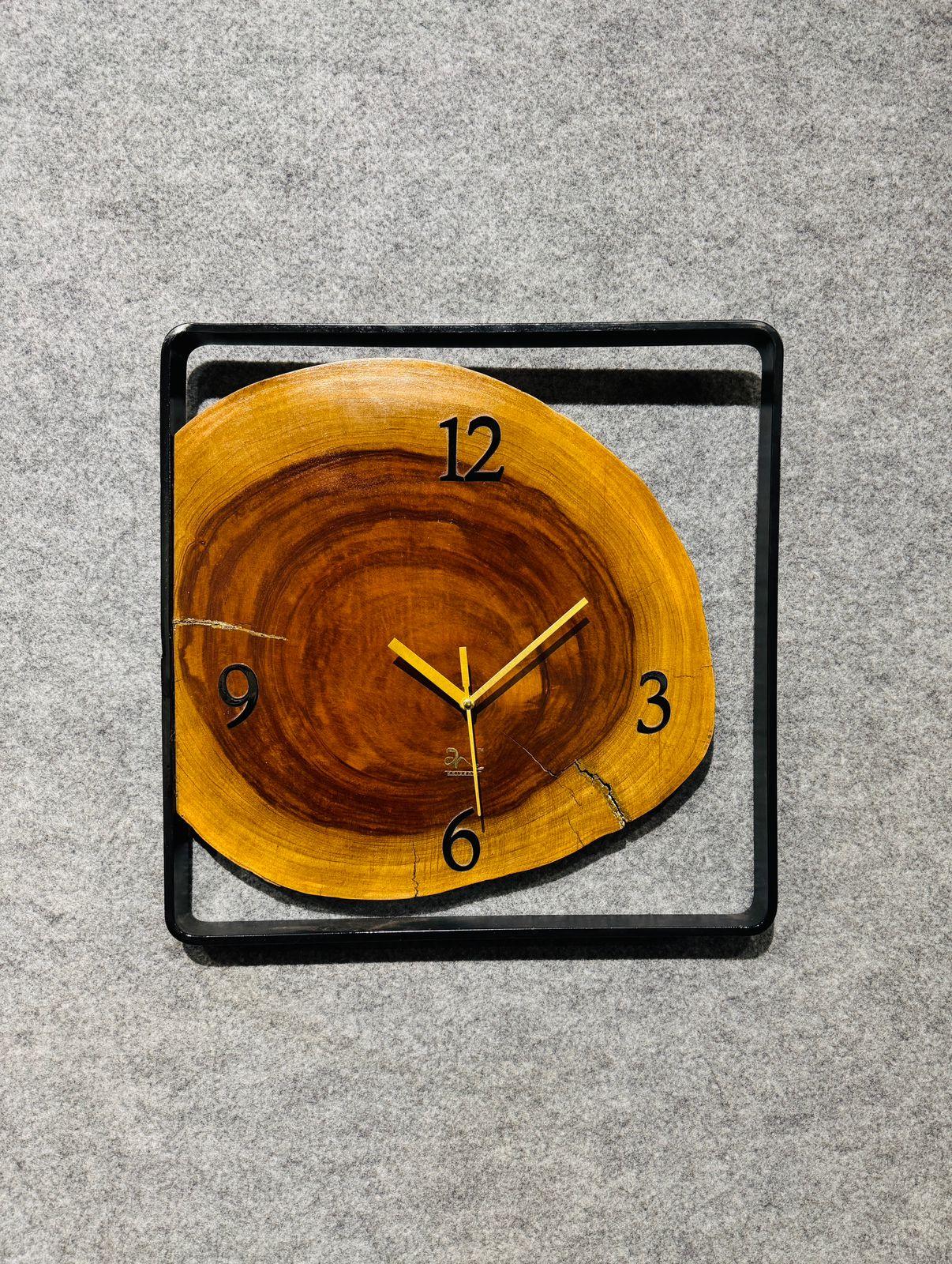 Wood And Metal Frame Wall Clock - Image 11