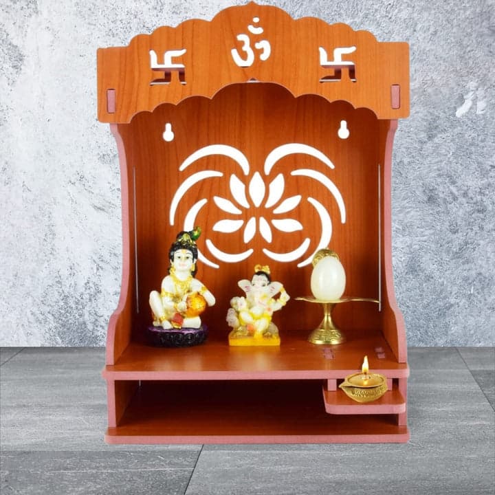 Wooden Bliss Shrine: Tranquil Spiritual Centerpiece | Temple For Home And Office | Wooden Bliss Shrine - Image 7
