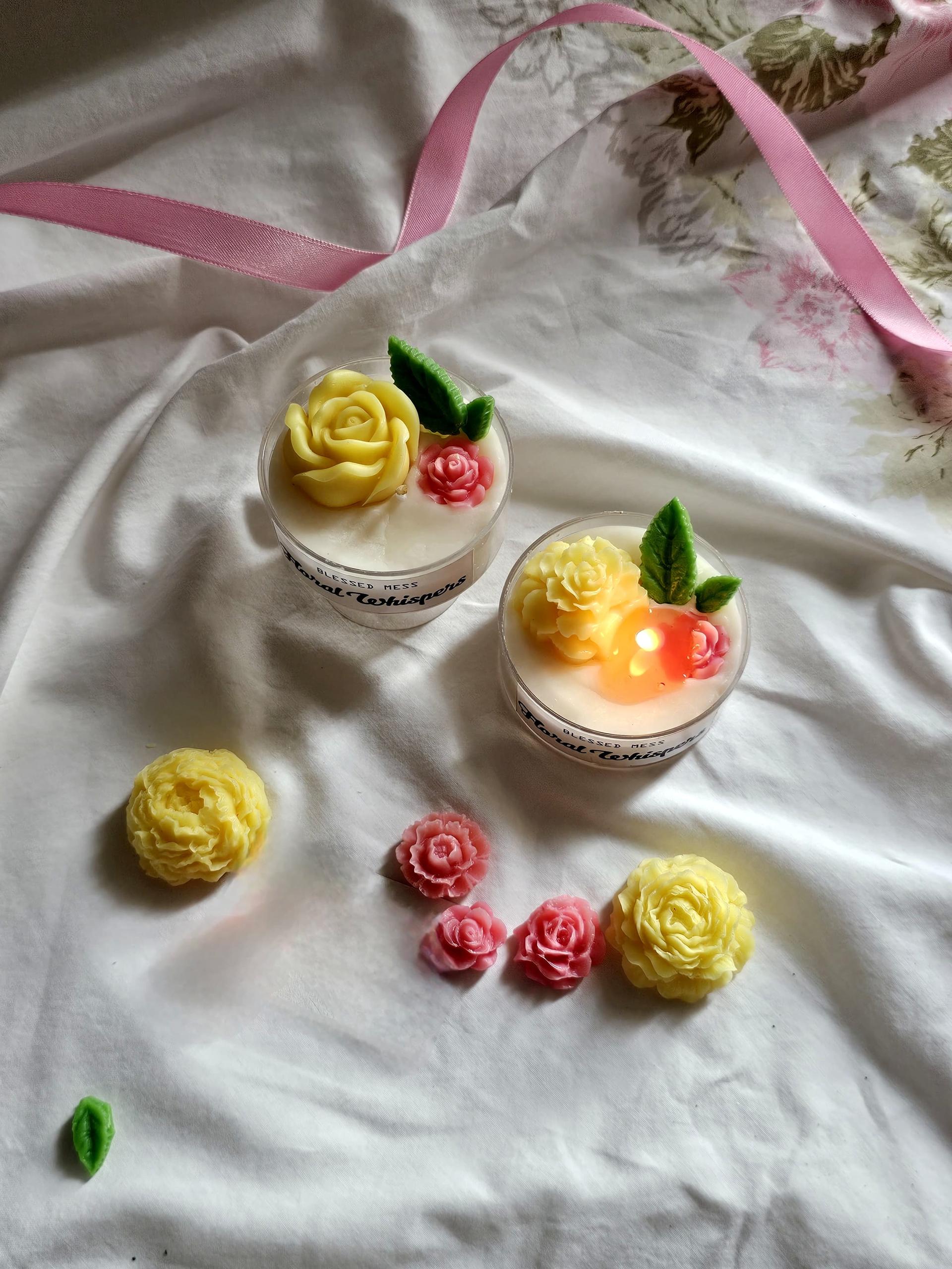 Floral Whispers Candle (pack Of 2)