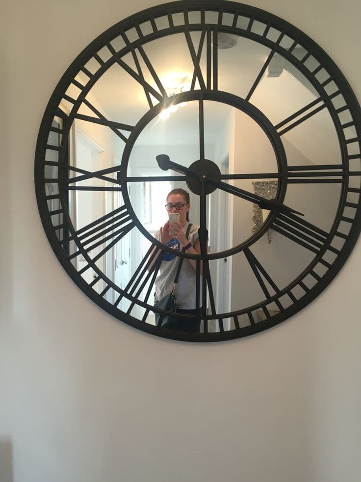 Mirror Metal Wall Clock