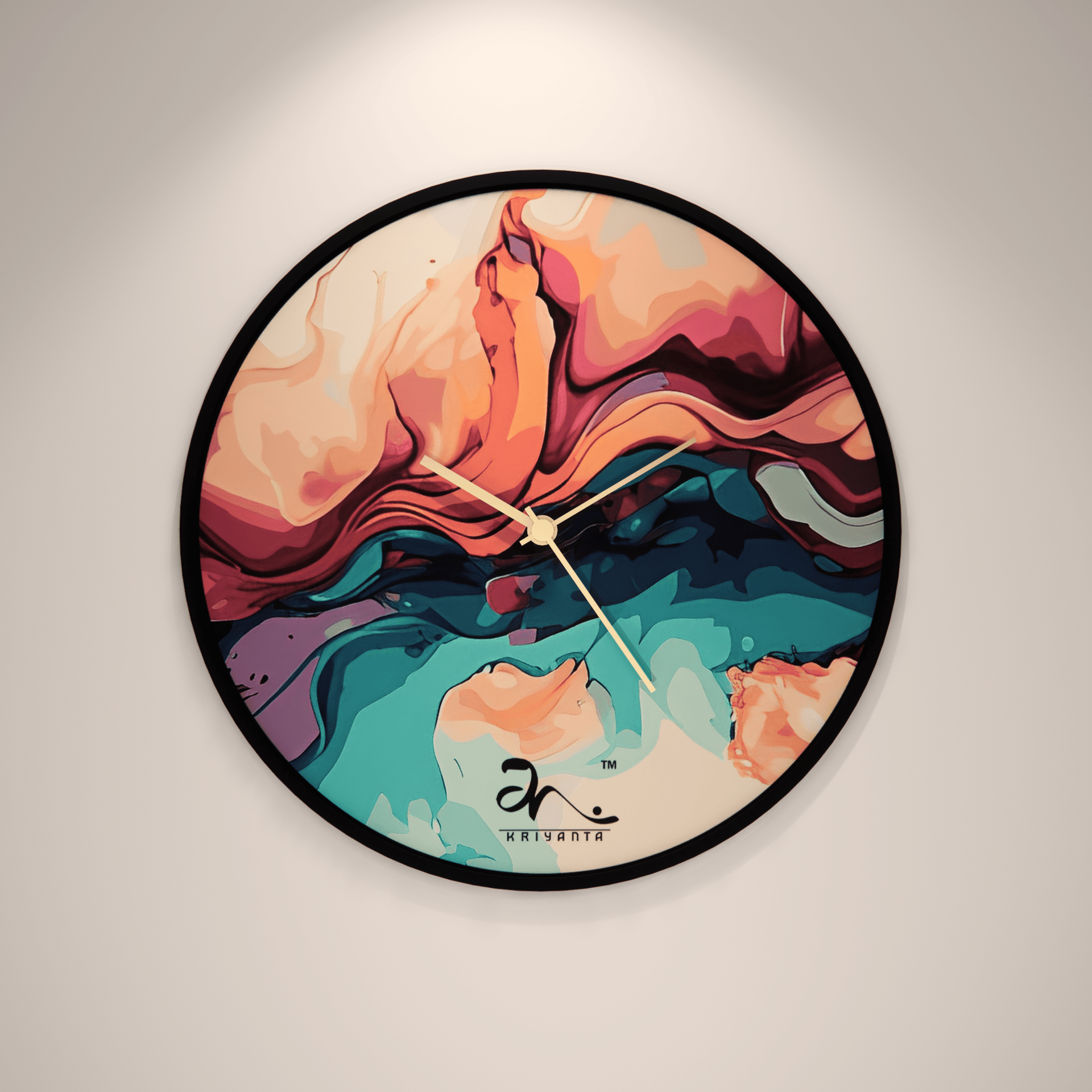 Rainbow Burst Wall Clock Art